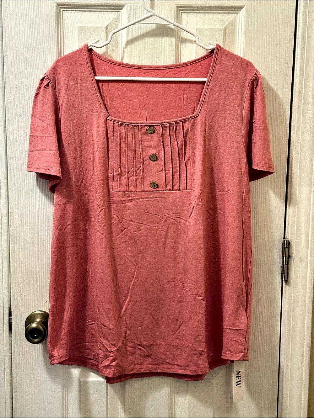 NYDJ Short Sleeve Top in Pink XL NWT